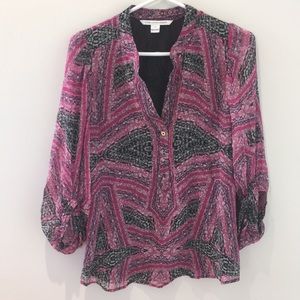 Diane Von Furstenberg silk blouse, size 6 or small